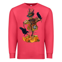 Cardinal Scarecrow with Pumpkin Premium Sweatshirt - texasbilliewilder