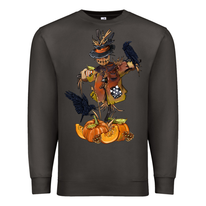 Scarecrow With Pumpkin Premium Sweatshirt by texasbilliewilder | Teevron