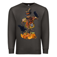 Smoke Scarecrow with Pumpkin Premium Sweatshirt - texasbilliewilder