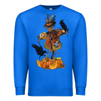 True Royal Scarecrow with Pumpkin Premium Sweatshirt - texasbilliewilder
