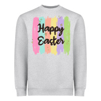 Heather Grey happy easter Heavyweight Sweatshirt - MaliasSmallBusiness