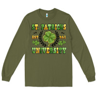 Army Green st. patricks university Long Sleeve Tee - MaliasSmallBusiness