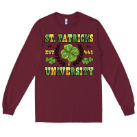 Burgundy st. patricks university Long Sleeve Tee - MaliasSmallBusiness