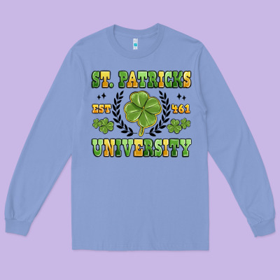 St. Patricks University Long Sleeve Tee Designed By Maliassmallbusiness