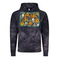 Cloud Black cow skull sunflower background Vintage Hoodie - AdoDesignShop