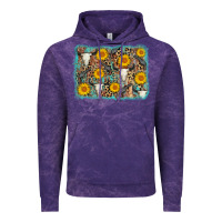 Cloud Purple cow skull sunflower background Vintage Hoodie - AdoDesignShop