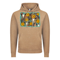 Vintage Coffee cow skull sunflower background Vintage Hoodie - AdoDesignShop