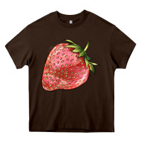 Chocolate Brown strawberry Heavy Core Tee - BarkalooDesign