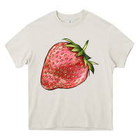 Cream strawberry Heavy Core Tee - BarkalooDesign