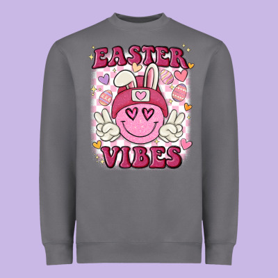 Easter Vibes Heavyweight Sweatshirt Designed By Maliassmallbusiness