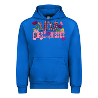 Cobalt Xoxo hugs and kisses Valentine's Day Urban Hoodie - FaDigitalArtStudio