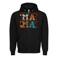Black Fall Autumn Leopard Mama Zipper Hoodie - LillyAllenDesigns