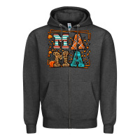 Charcoal Heather Fall Autumn Leopard Mama Zipper Hoodie - LillyAllenDesigns