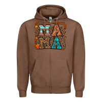 Chestnut Fall Autumn Leopard Mama Zipper Hoodie - LillyAllenDesigns