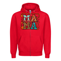 Red Fall Autumn Leopard Mama Zipper Hoodie - LillyAllenDesigns