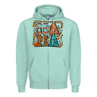 Seafoam Fall Autumn Leopard Mama Zipper Hoodie - LillyAllenDesigns