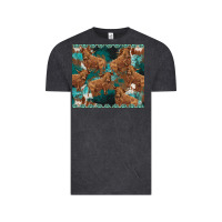 Vintage Black turquoises gemstones cowhide highlands cow Vintage Tee - BarkalooDesign