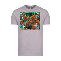 Vintage Zinc turquoises gemstones cowhide highlands cow Vintage Tee - BarkalooDesign