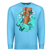 Ovarian Cancer Diva Teal Ribbon Premium Sweatshirt | Teevron