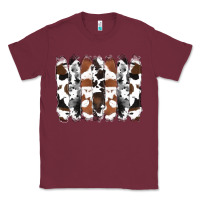 Burgundy cowhide brushstrokes Classic Tee - RanaPortraitStore