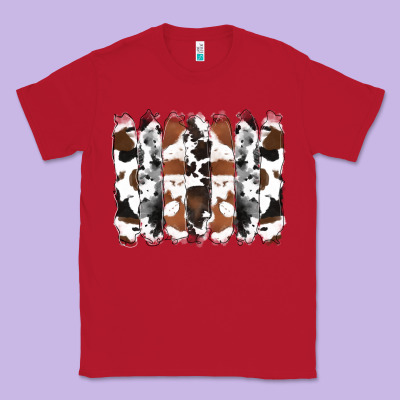 Cowhide Brushstrokes Classic Tee Designed By Ranaportraitstore