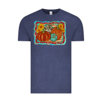 Vintage Denim pumpkin sunflower Vintage Tee - AdoDesignShop
