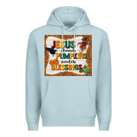 Blue Mist jesus flannel's pumpkins blessings Premium Hoodie - TumblerDesignByShophia