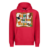 Cardinal jesus flannel's pumpkins blessings Premium Hoodie - TumblerDesignByShophia