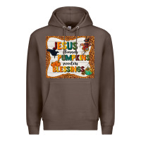 Coffee jesus flannel's pumpkins blessings Premium Hoodie - TumblerDesignByShophia