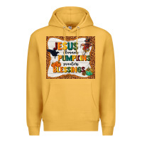 Mustard jesus flannel's pumpkins blessings Premium Hoodie - TumblerDesignByShophia
