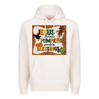 Pale Pink jesus flannel's pumpkins blessings Premium Hoodie - TumblerDesignByShophia