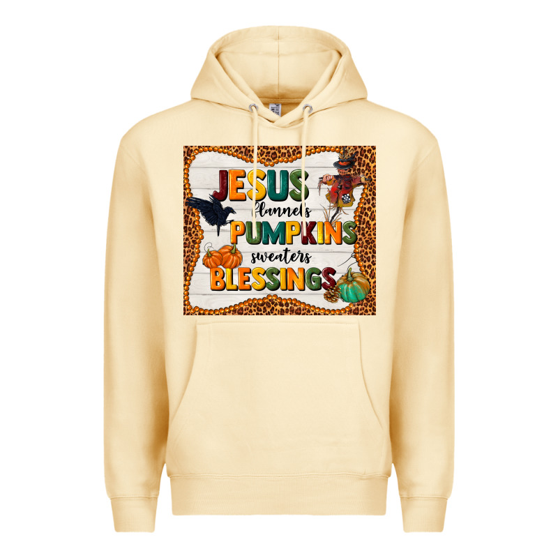 Jesus Flannel's Pumpkins Blessings Premium Hoodie by TumblerDesignByShophia | Teevron