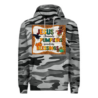 Slate Camo jesus flannel's pumpkins blessings Premium Hoodie - TumblerDesignByShophia