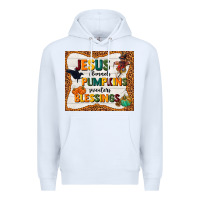 White jesus flannel's pumpkins blessings Premium Hoodie - TumblerDesignByShophia