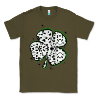 Army Green four leaf clover dalmatian print grunge Classic Tee - MaliasSmallBusiness