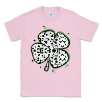 Bubblegum Pink four leaf clover dalmatian print grunge Classic Tee - MaliasSmallBusiness