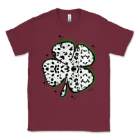 Burgundy four leaf clover dalmatian print grunge Classic Tee - MaliasSmallBusiness