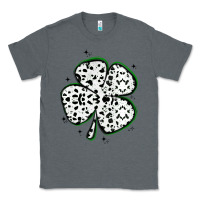 Charcoal Heather four leaf clover dalmatian print grunge Classic Tee - MaliasSmallBusiness