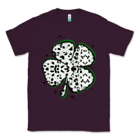 Plum four leaf clover dalmatian print grunge Classic Tee - MaliasSmallBusiness