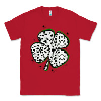 Red four leaf clover dalmatian print grunge Classic Tee - MaliasSmallBusiness