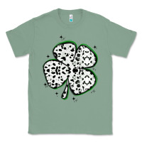 Sage four leaf clover dalmatian print grunge Classic Tee - MaliasSmallBusiness