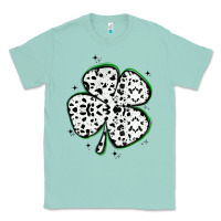 Seafoam four leaf clover dalmatian print grunge Classic Tee - MaliasSmallBusiness