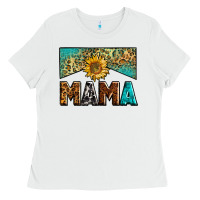 White mama sunflower junkie Ladies Tee - Zillion Design Studio