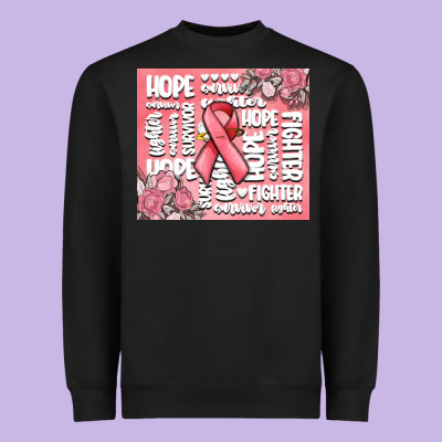 Cancer Words Heavyweight Sweatshirt Designed By Maliassmallbusiness