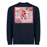 Navy cancer words Heavyweight Sweatshirt - MaliasSmallBusiness