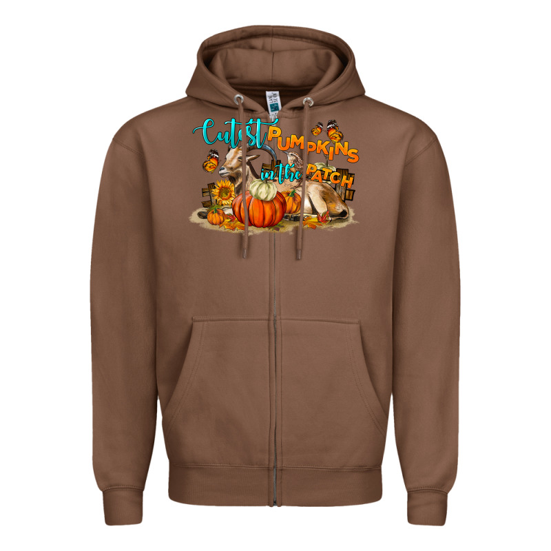 Fall Cutest Pumpkin In The Patch Zipper Hoodie by LillyAllenDesigns | Teevron