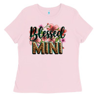 Bubblegum Pink flowers blessed mini Ladies Tee - Zillion Design Studio