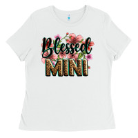 White flowers blessed mini Ladies Tee - Zillion Design Studio
