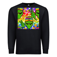 Black Pride LGBTQ+ aliens and stars with rainbow Premium Sweatshirt - NancyCooperArtShop