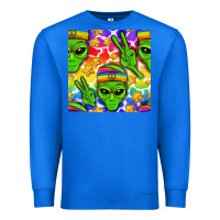 True Royal Pride LGBTQ+ aliens and stars with rainbow Premium Sweatshirt - NancyCooperArtShop
